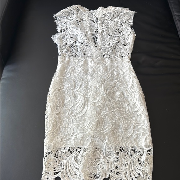 Elegant White Lace Dress white - Picture 4 of 6